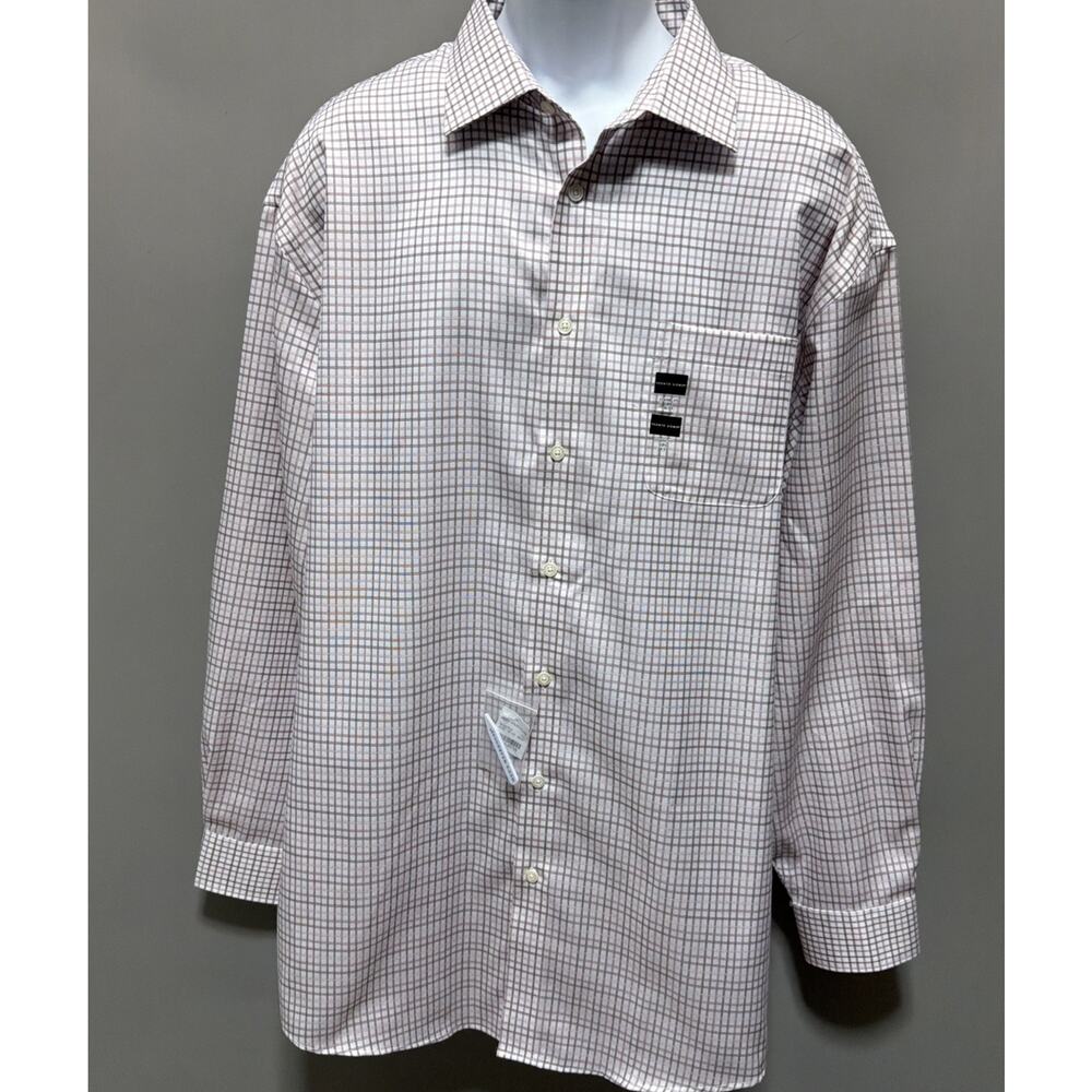 Pronto Uomo Mens Non Iron Dress Shirt 18 36/37 Tall Classic Fit Egypt Cotton NWT